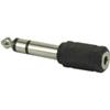 Adattatore JACK VALUELINE AC-007 da jack femmina 3,5 mm a maschio stereo 6,3 mm.